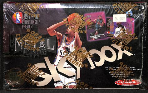 1997 metal universe basketball hobby box|97 skybox metal universe basketball.